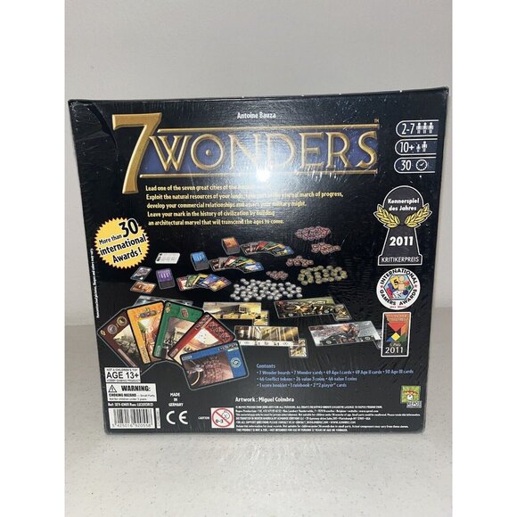 7 Wonders Strategy Board Game Antoine Bauza Repos Production LFCABD281 SEV-EN01 - Picture 8 of 11